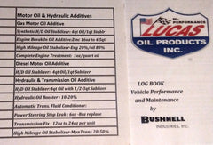 Additives by LUCAS OIL for Oil (logbook)